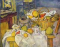 Naturaleza muerta con cesta Paul Cezanne